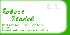 robert kladek business card